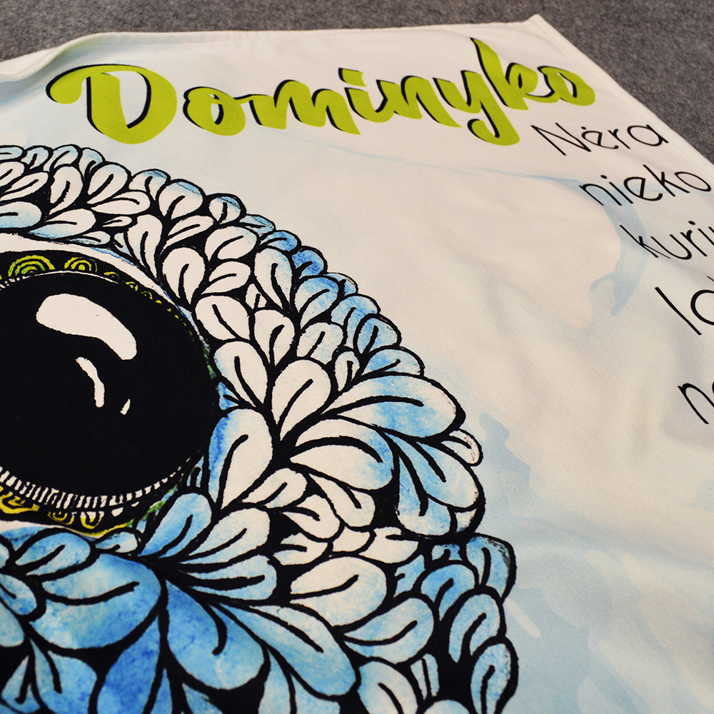 BANGINIU iliustruotas originalus rankšluostis su VARDU (S, L, XL)