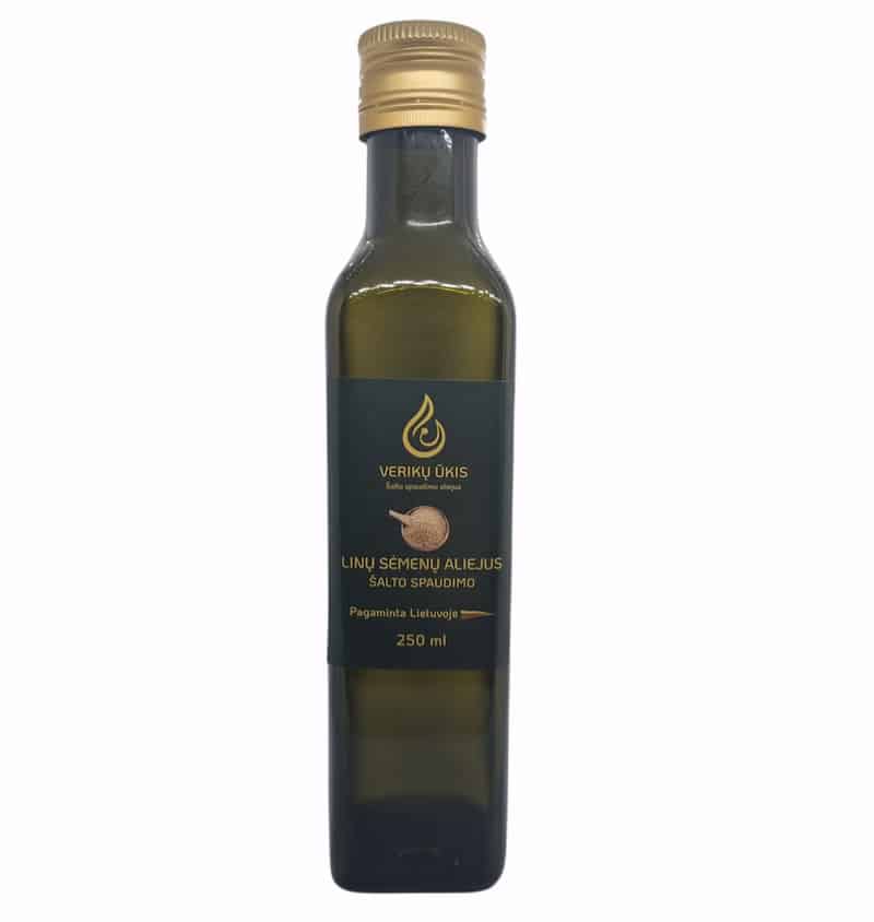 Šalto spaudimo linų sėmenų aliejus 250ml