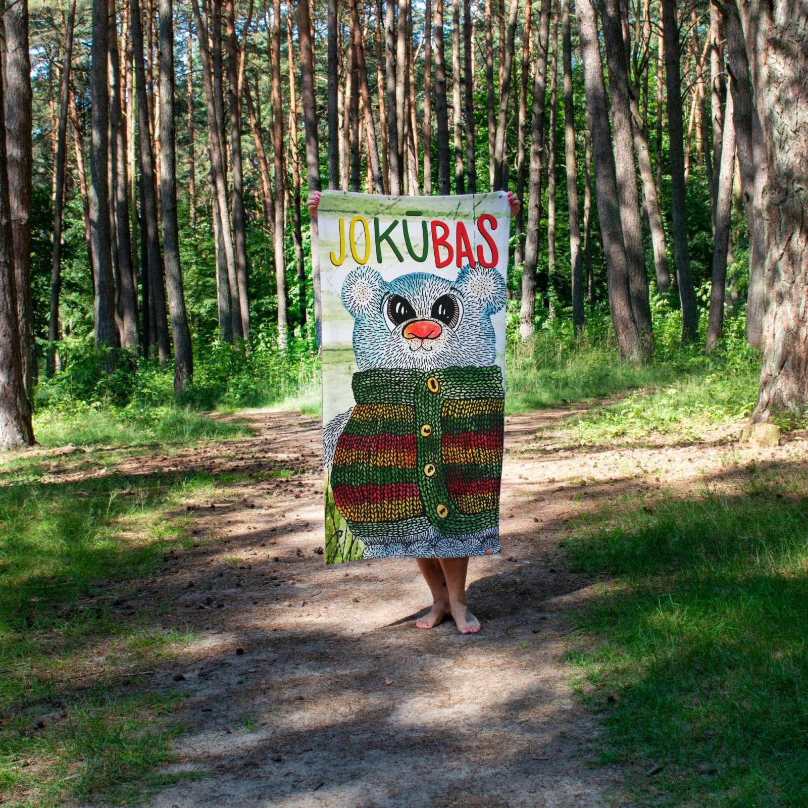 Vardinis rankšluostis su MEŠKINU (S, L, XL)