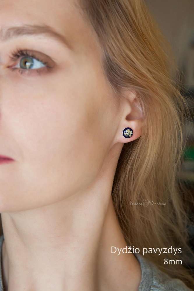 Sidabriniai auskarai „Laiko Metamorfozės“ (8mm)