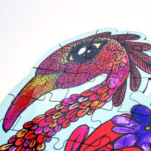 Vardinė medinė dėlionė „Flamingas“, 42x60cm
