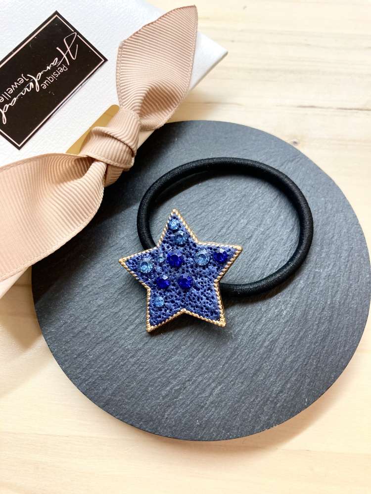 Plaukų gumytė „Mėlyna žvaigždė“