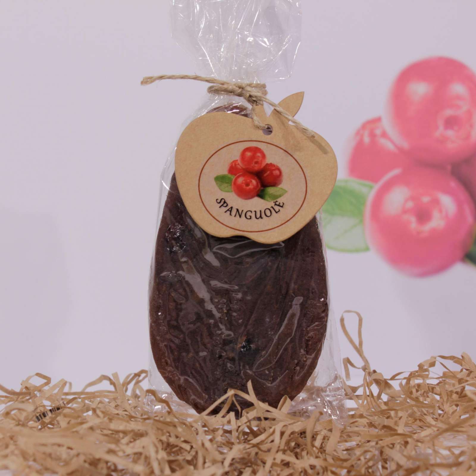 Obuolių sūris su spanguolėmis maišelyje, 140 gr.
