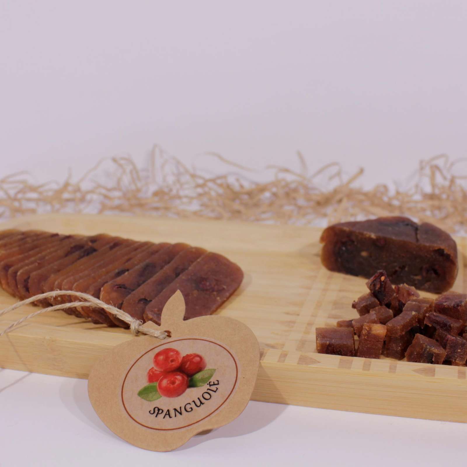 Obuolių sūris su spanguolėmis maišelyje, 140 gr.