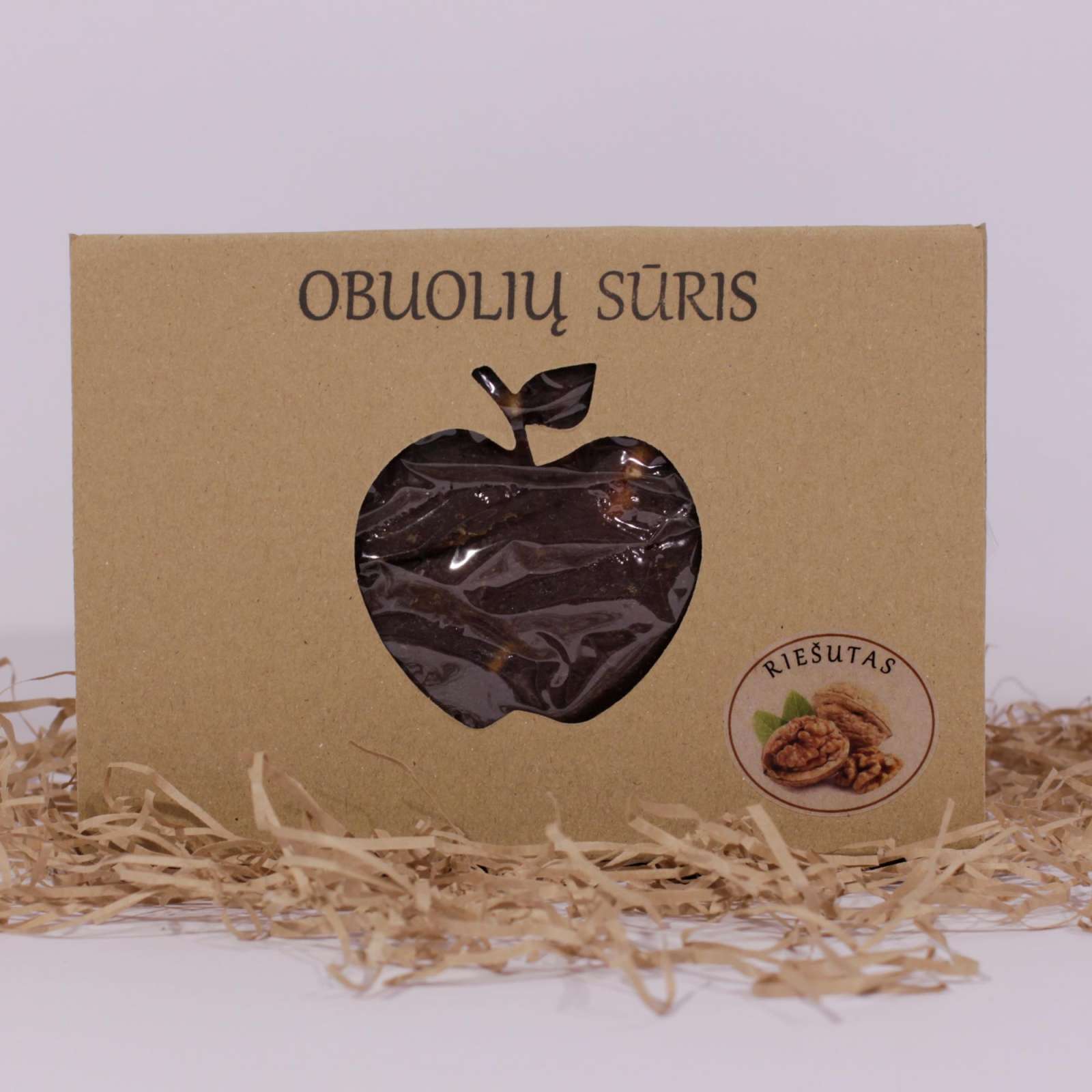 Obuolių sūris su graikiniais riešutais dėžutėje, 220 gr.