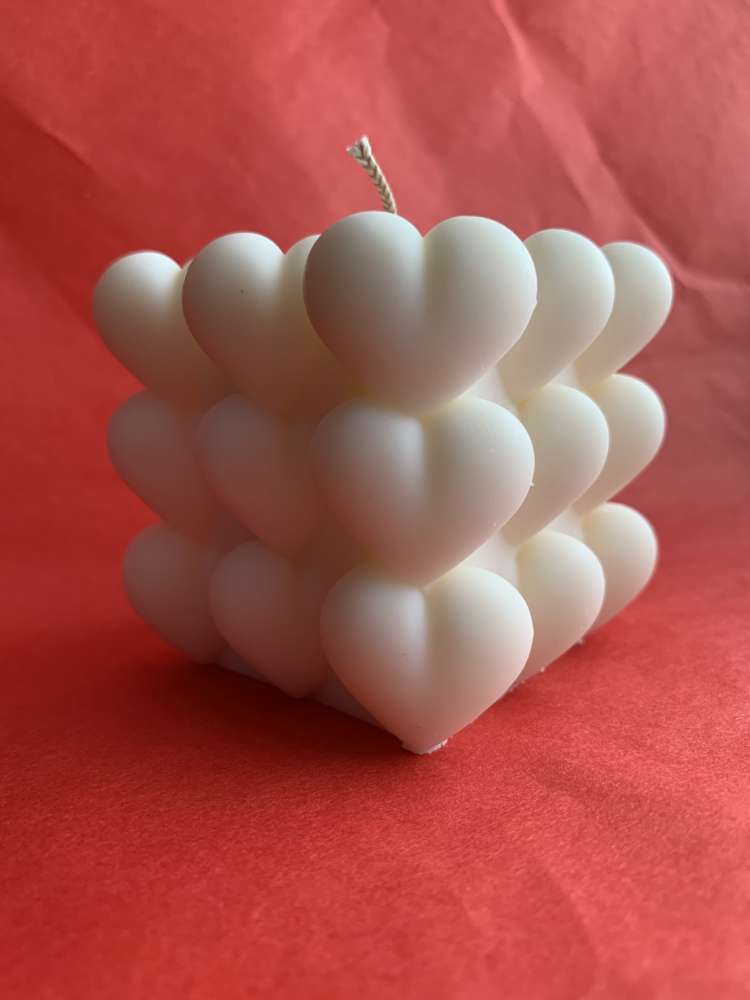 Žvakė širdelės kubas