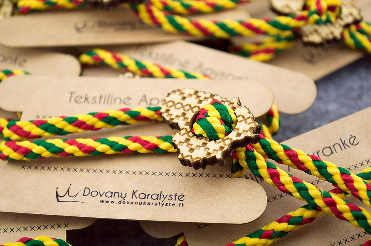 Tekstilinė apyrankė „Lietuva“