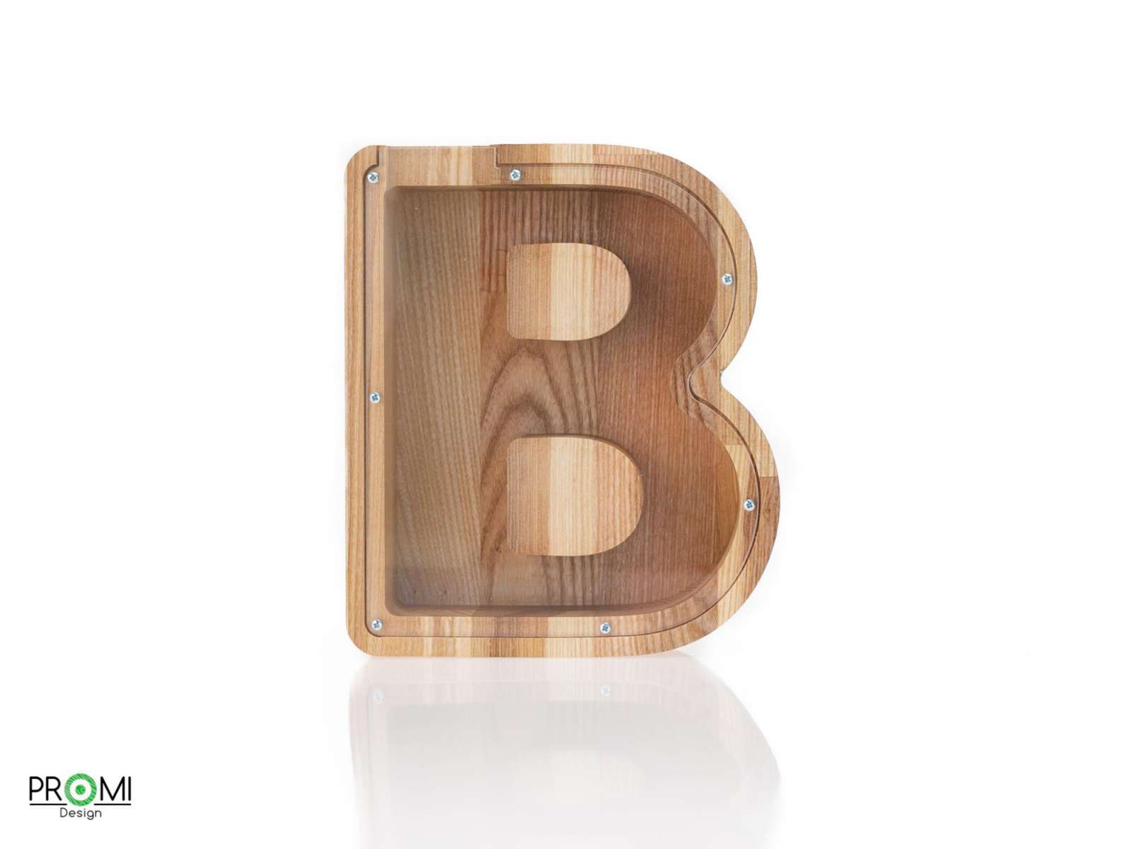 Medinė taupyklė raidė „B“