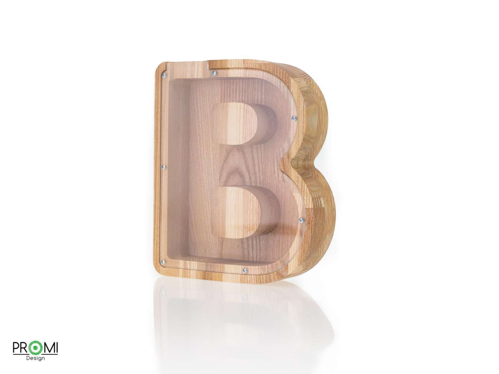 Medinė taupyklė raidė „B“