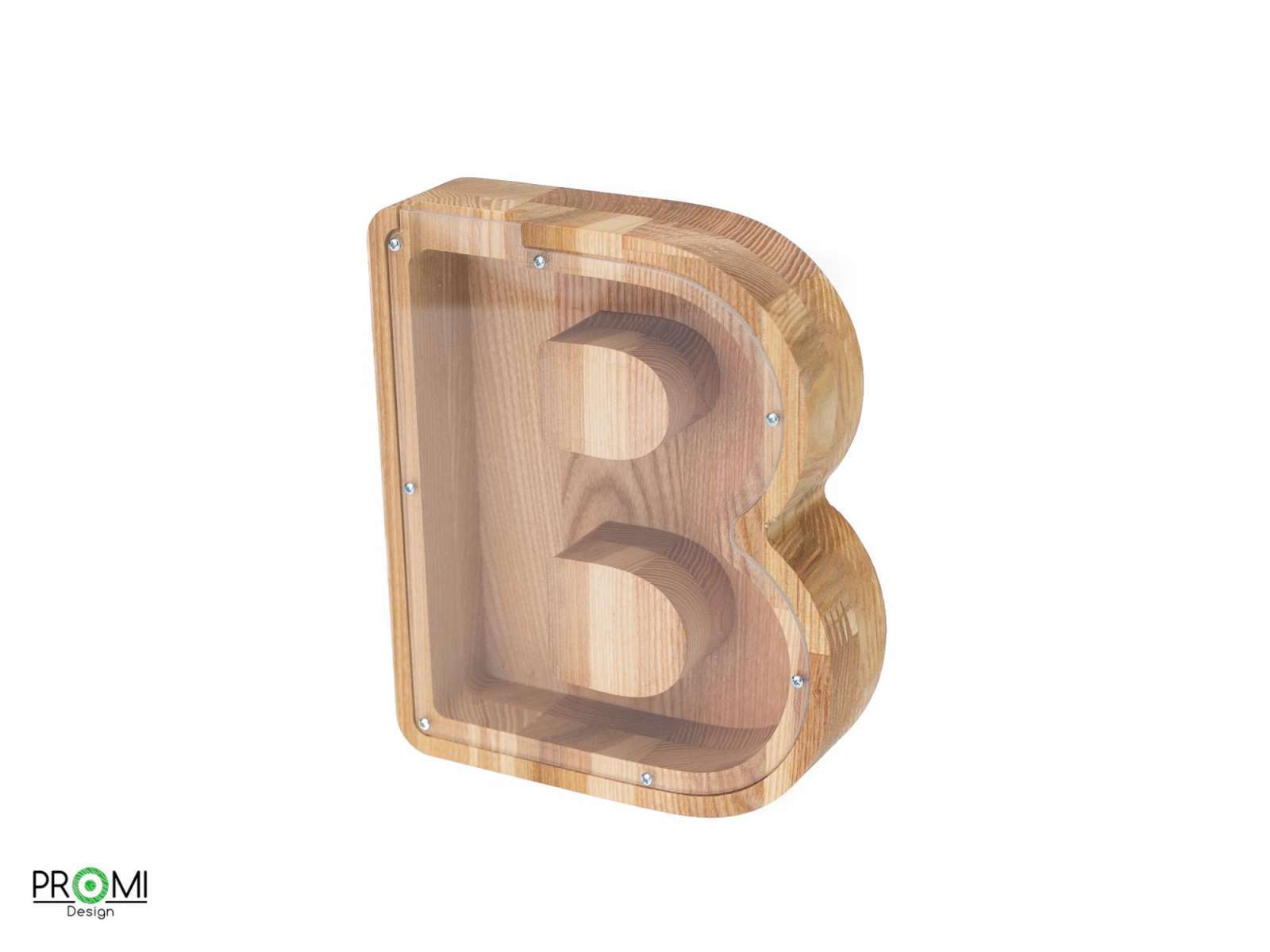 Medinė taupyklė raidė „B“
