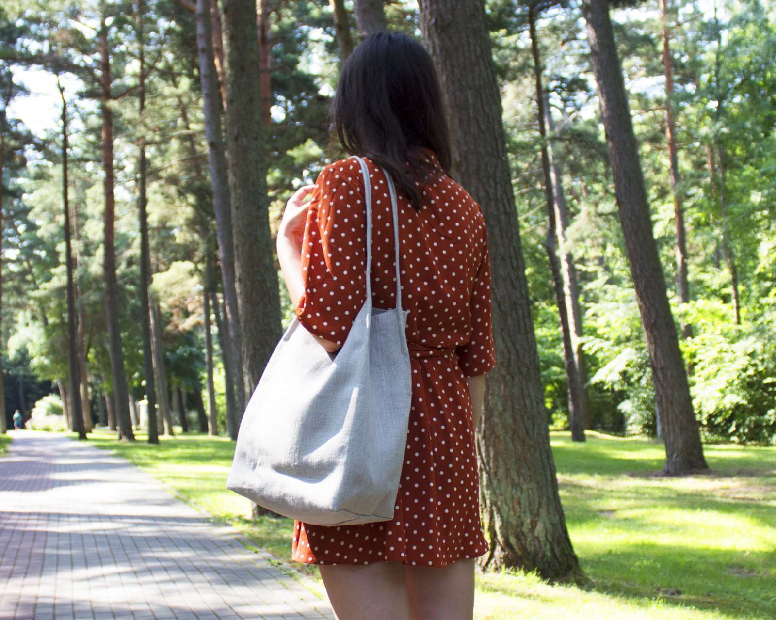 Naturalaus lino tašė
