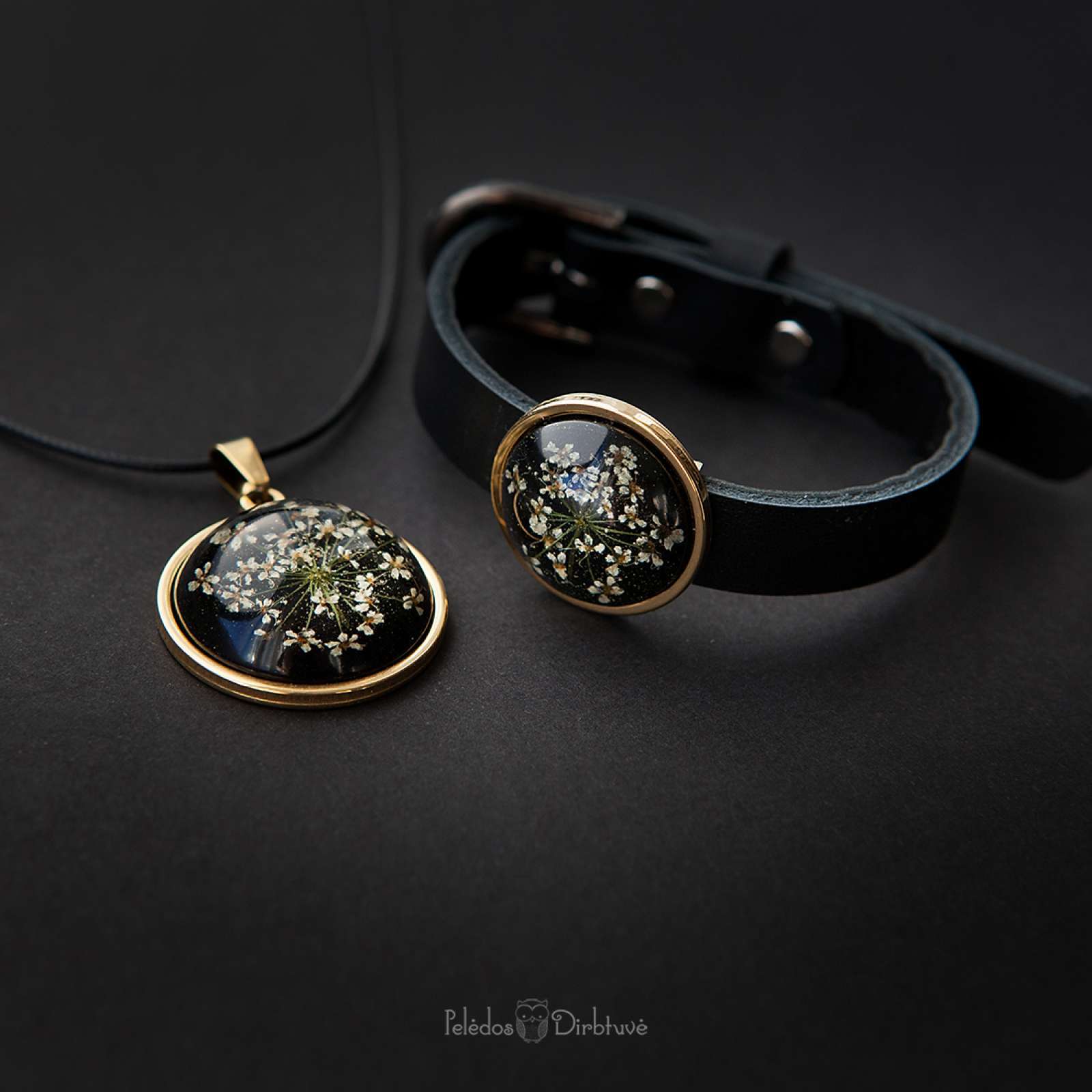 Komplektas „Gold Queen“ (Apyrankė+pakabukas)