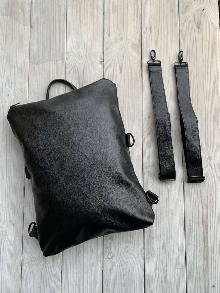 Natūralios odos kuprinė 4 in 1