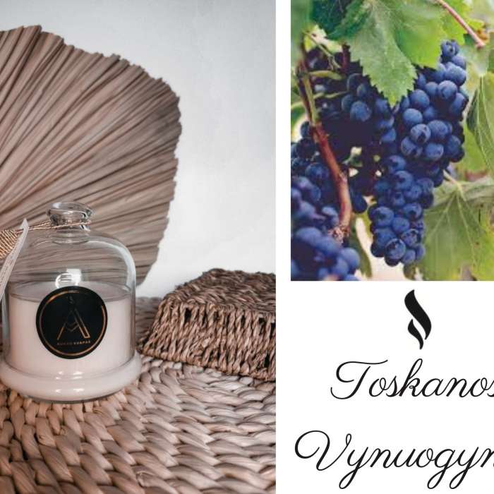 Sojų vaško žvakė - Toskanos Vynuogynas