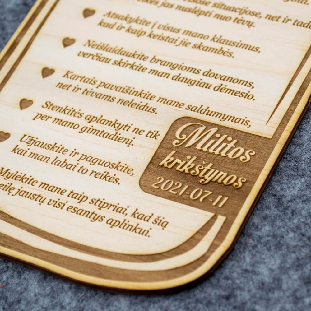 Prašymas krikšto tėveliams nuo krikšto vaiko