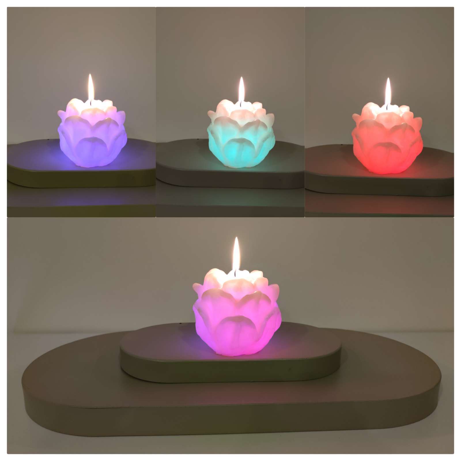 Spalvas keičianti „GĖLĖ“ LED (baltos spalvos)