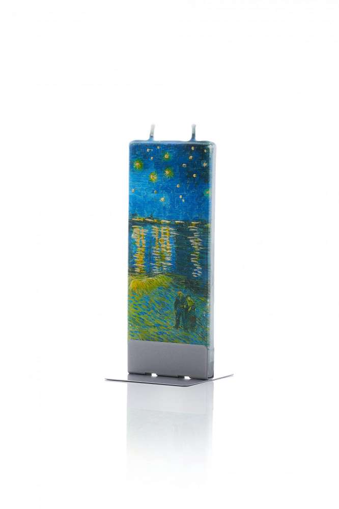 Vincent Van Gogh - Žvaigždėta naktis virš Ronos - rankų darbo žvakė
