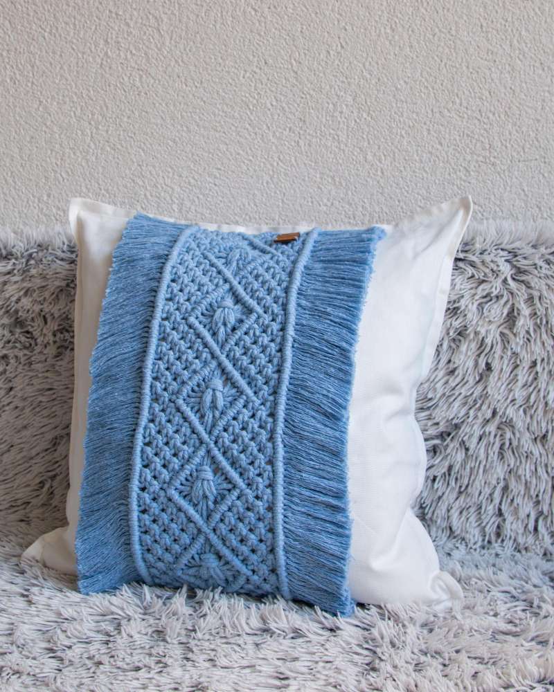 Macrame pagalvės užvalkalas