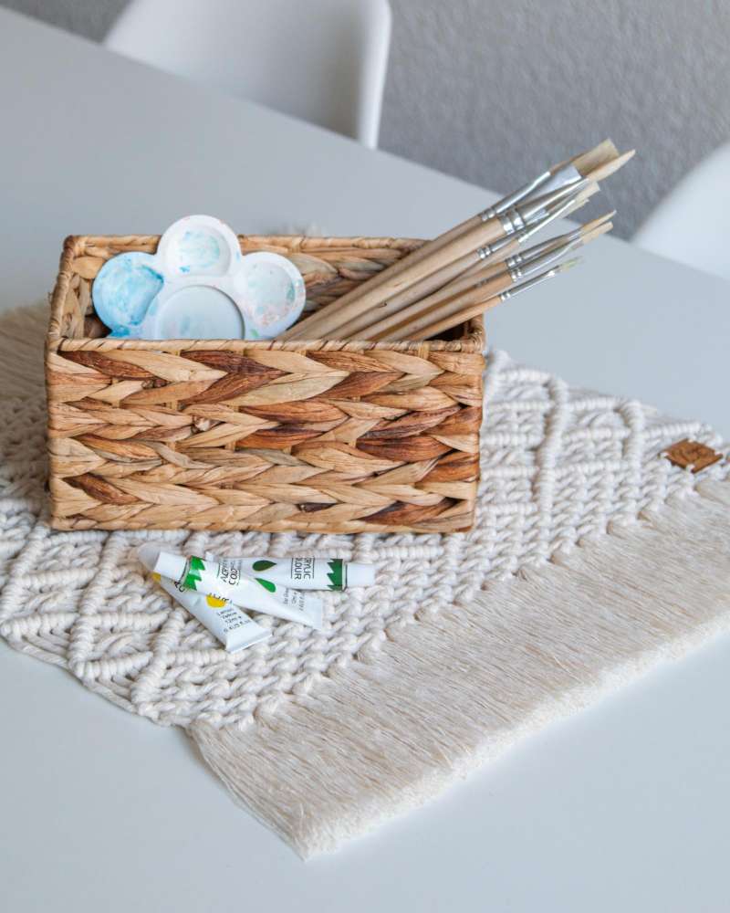 Macrame stalo dekoracija