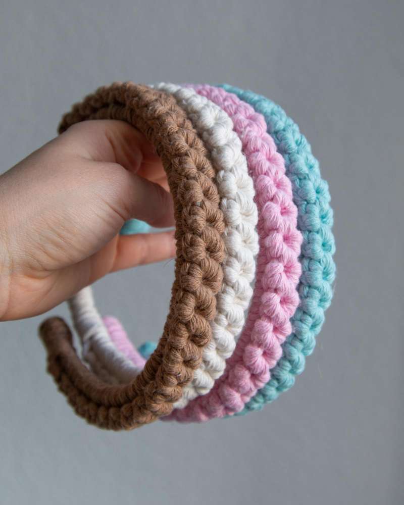 Macrame plaukų lankelis