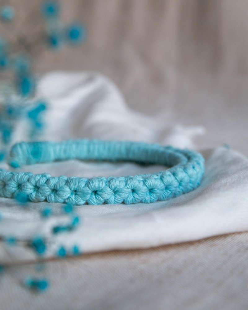Macrame plaukų lankelis