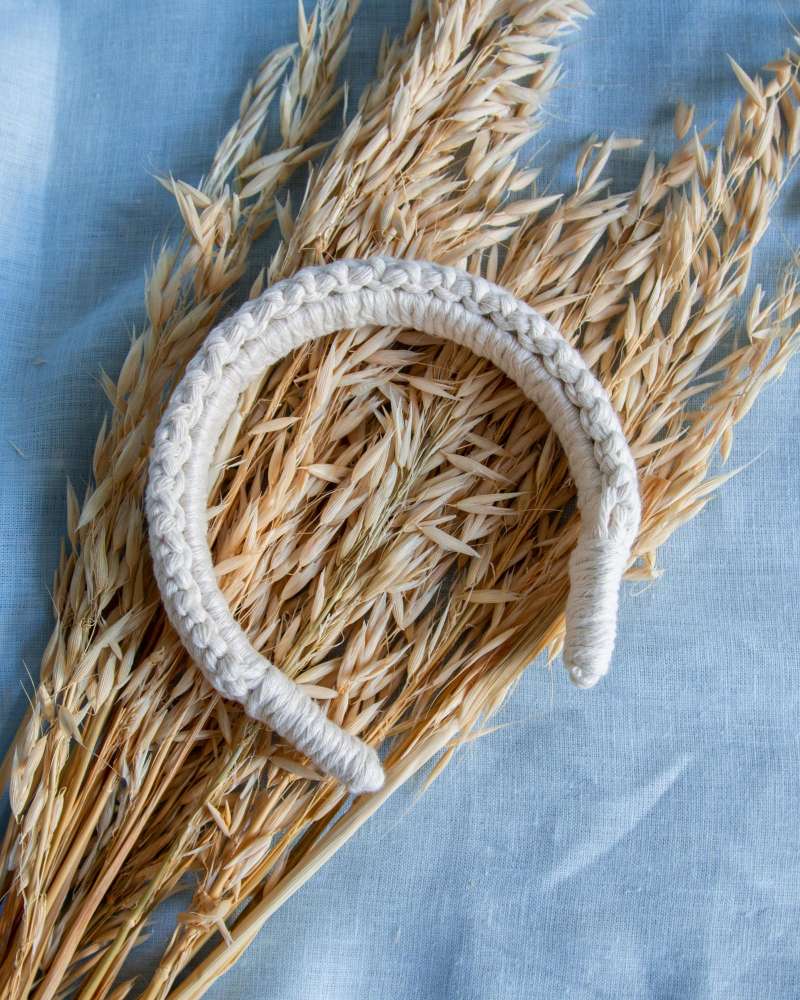 Macrame plaukų lankelis