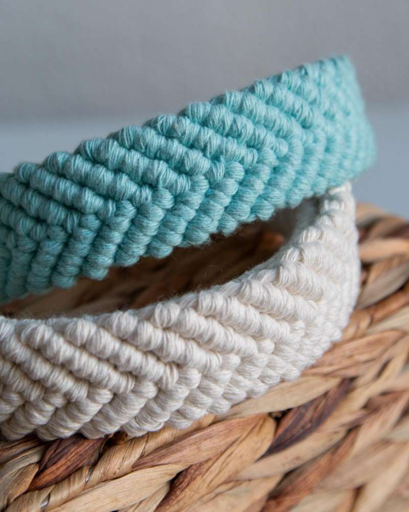 Macrame plaukų lankelis