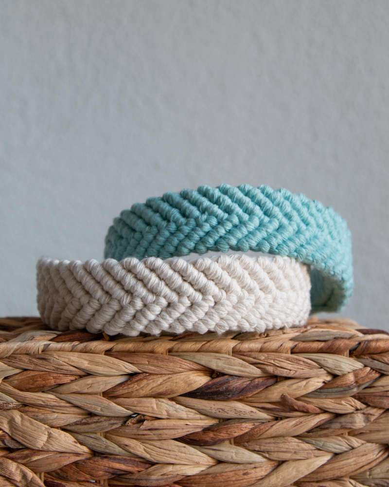 Macrame plaukų lankelis