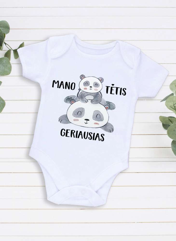 Smėlinukas kūdikiui su pandomis „Mano tėtis geriausias“