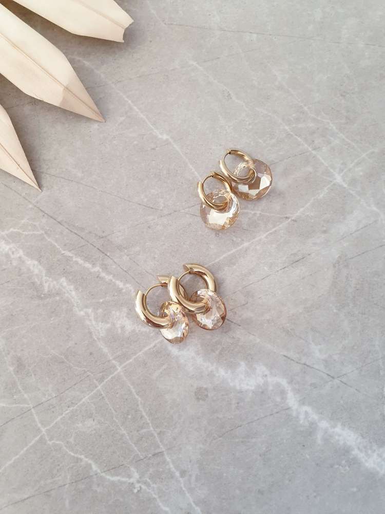 Auskarai su Swarovski kristalais