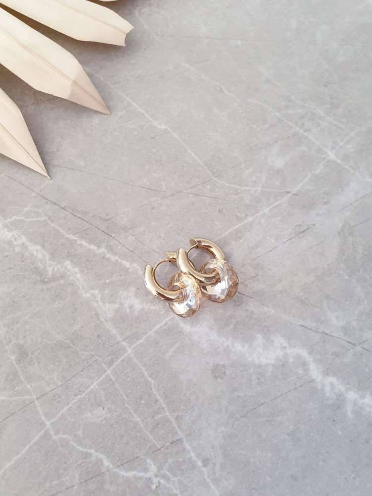 Auskarai su Swarovski kristalais