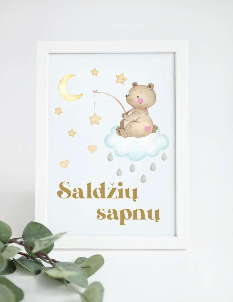 Plakatas vaiko kambariui  „Saldžių sapnų“