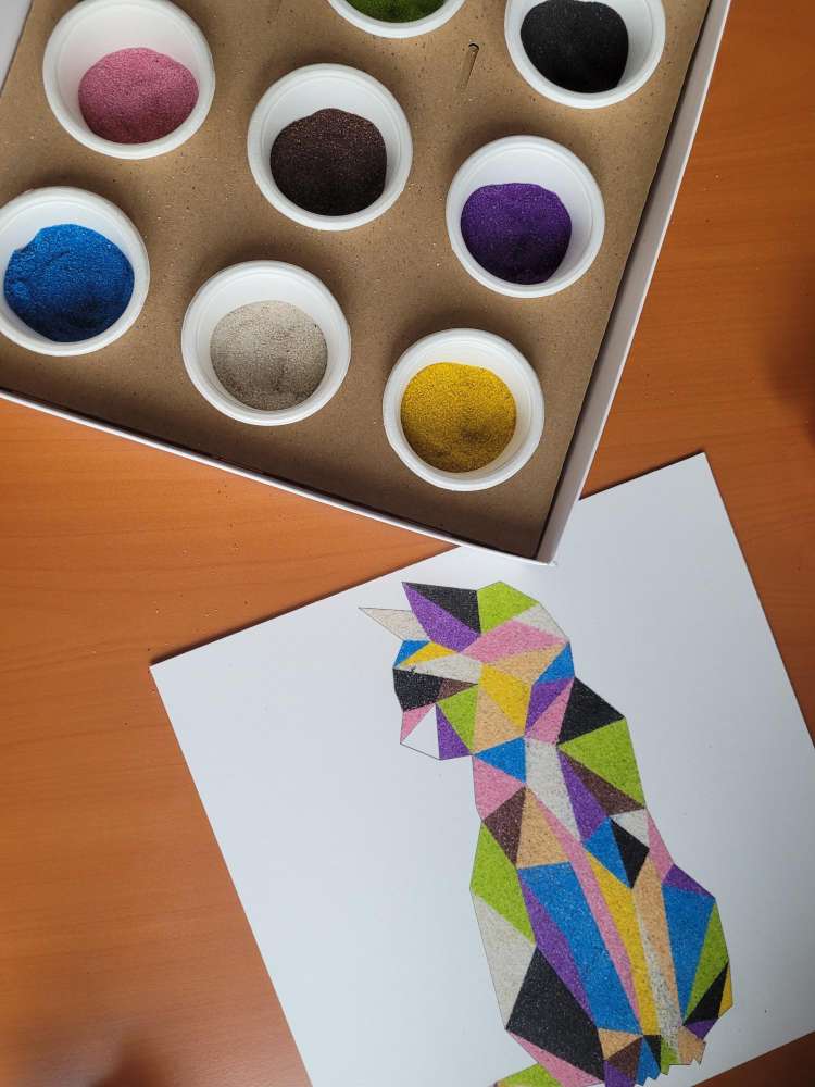 Smėlio mozaika Katinas