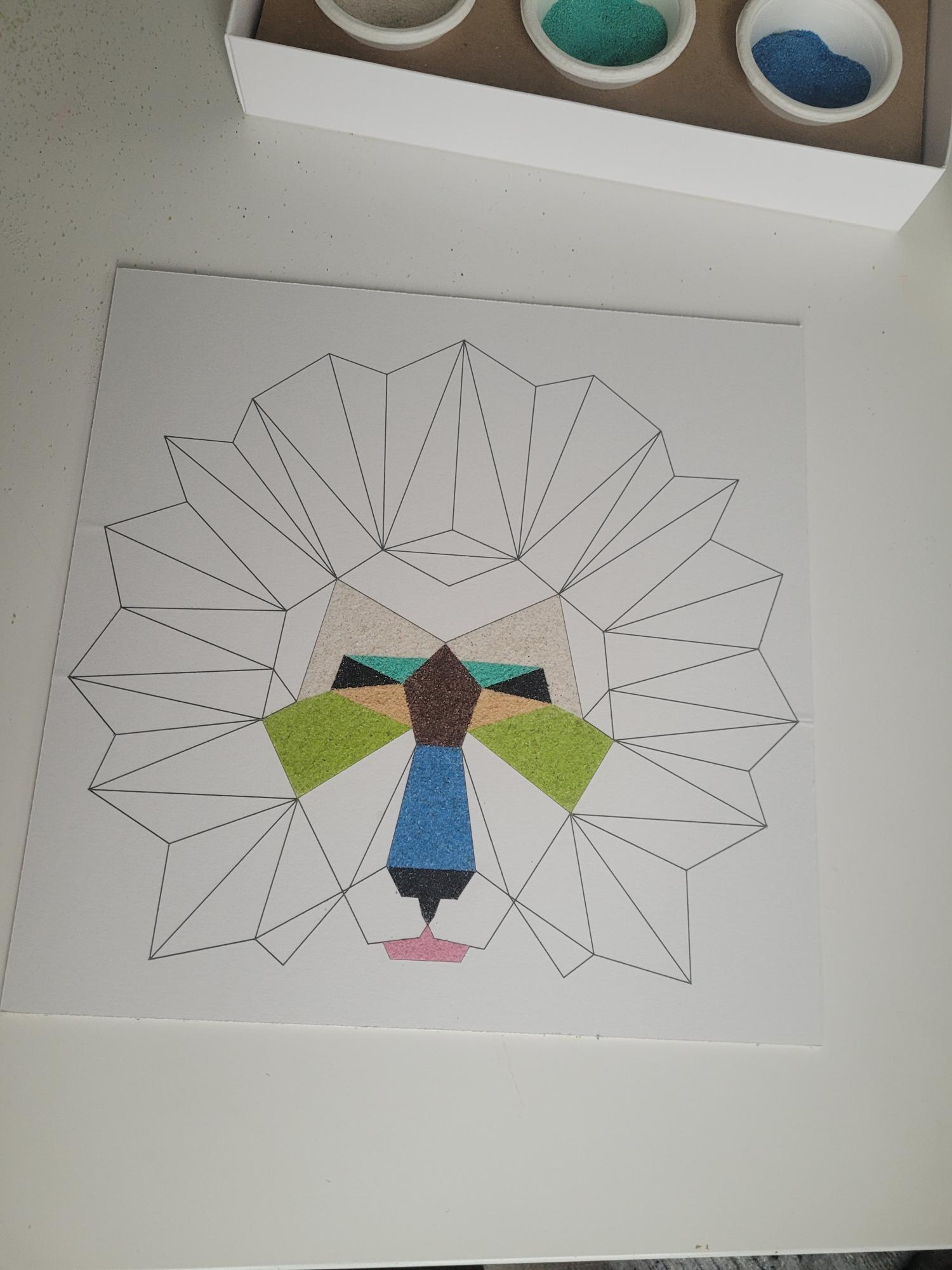 Smėlio mozaika Liūtas