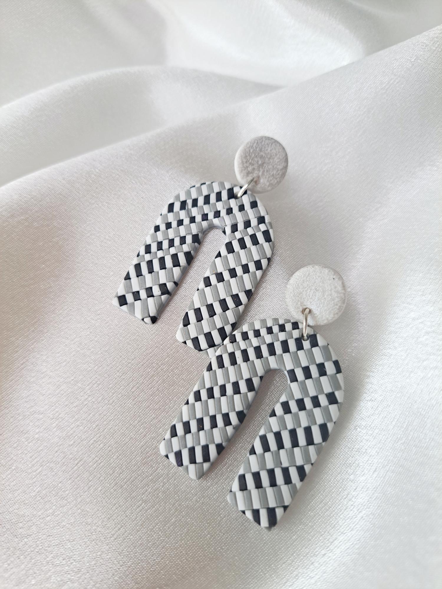 Auskarai „Šachmatai“