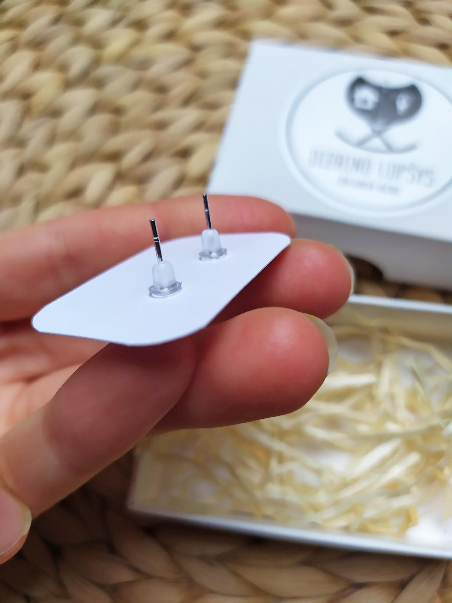Mediniai auskarai su pandomis ''Panda''