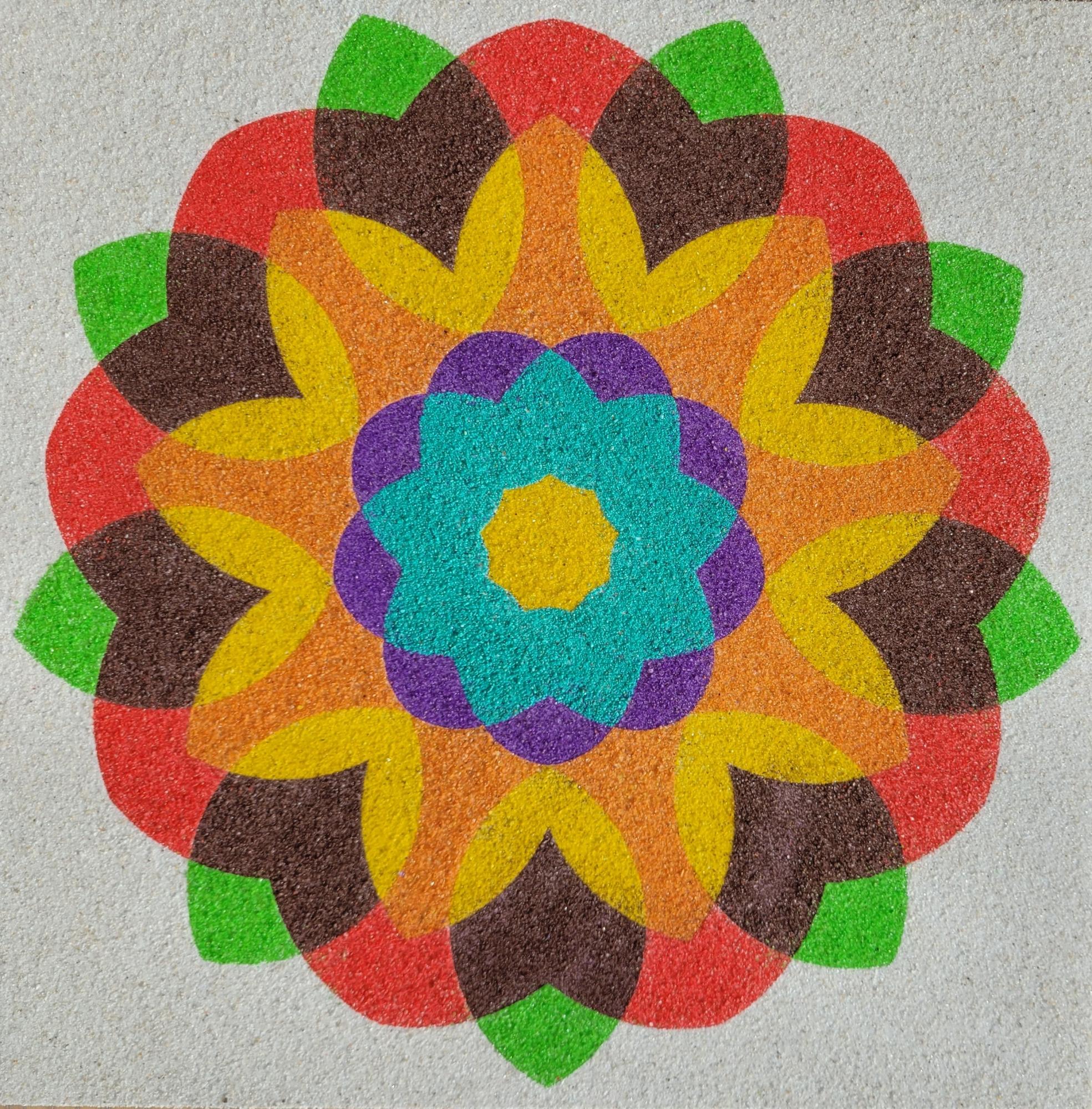 Smėlio mozaika Gėlė