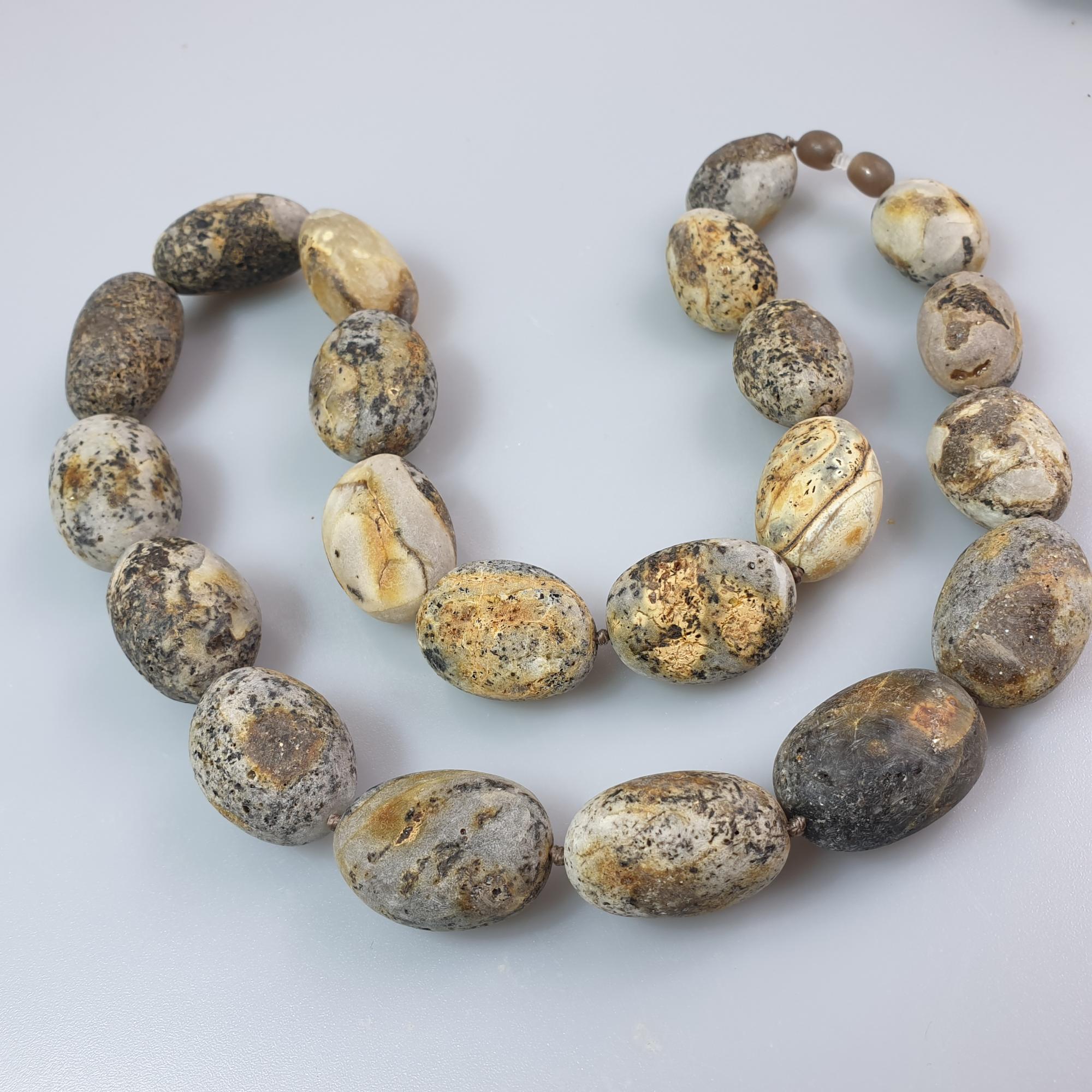 Masyvūs gintariniai karoliai Raw Amber necklace