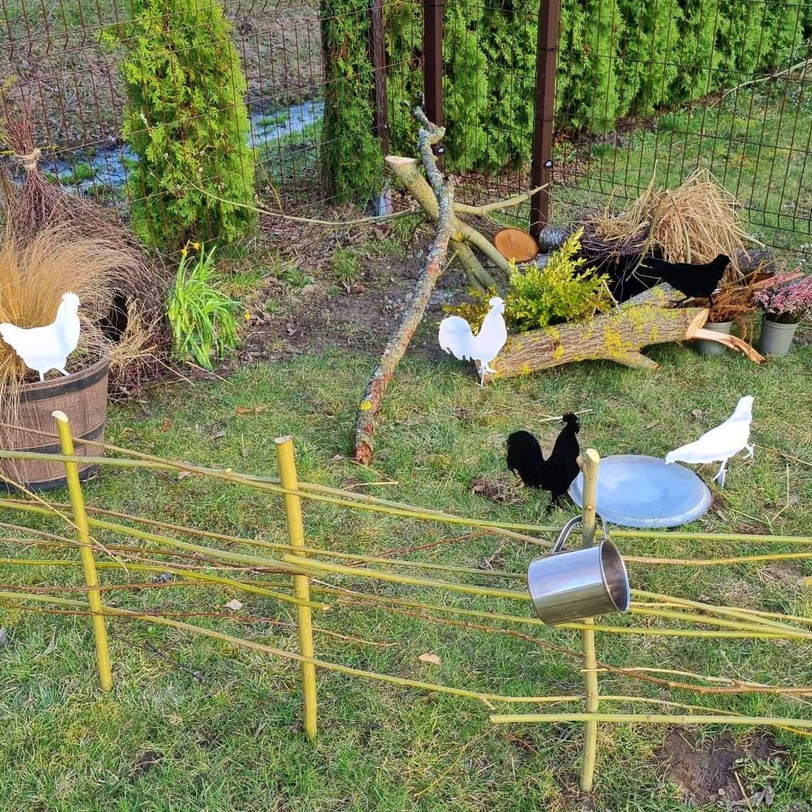 Metalinės sodo dekoracijos "Naminiai paukščiai“ 6 vnt.