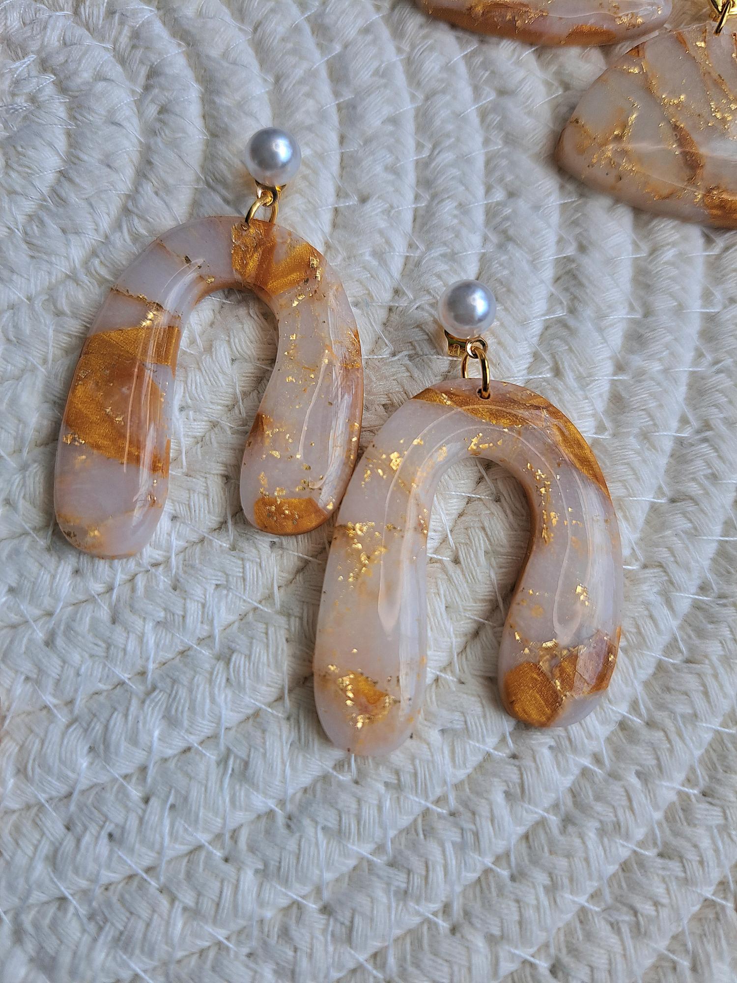 Auskarai „Gold Stone“