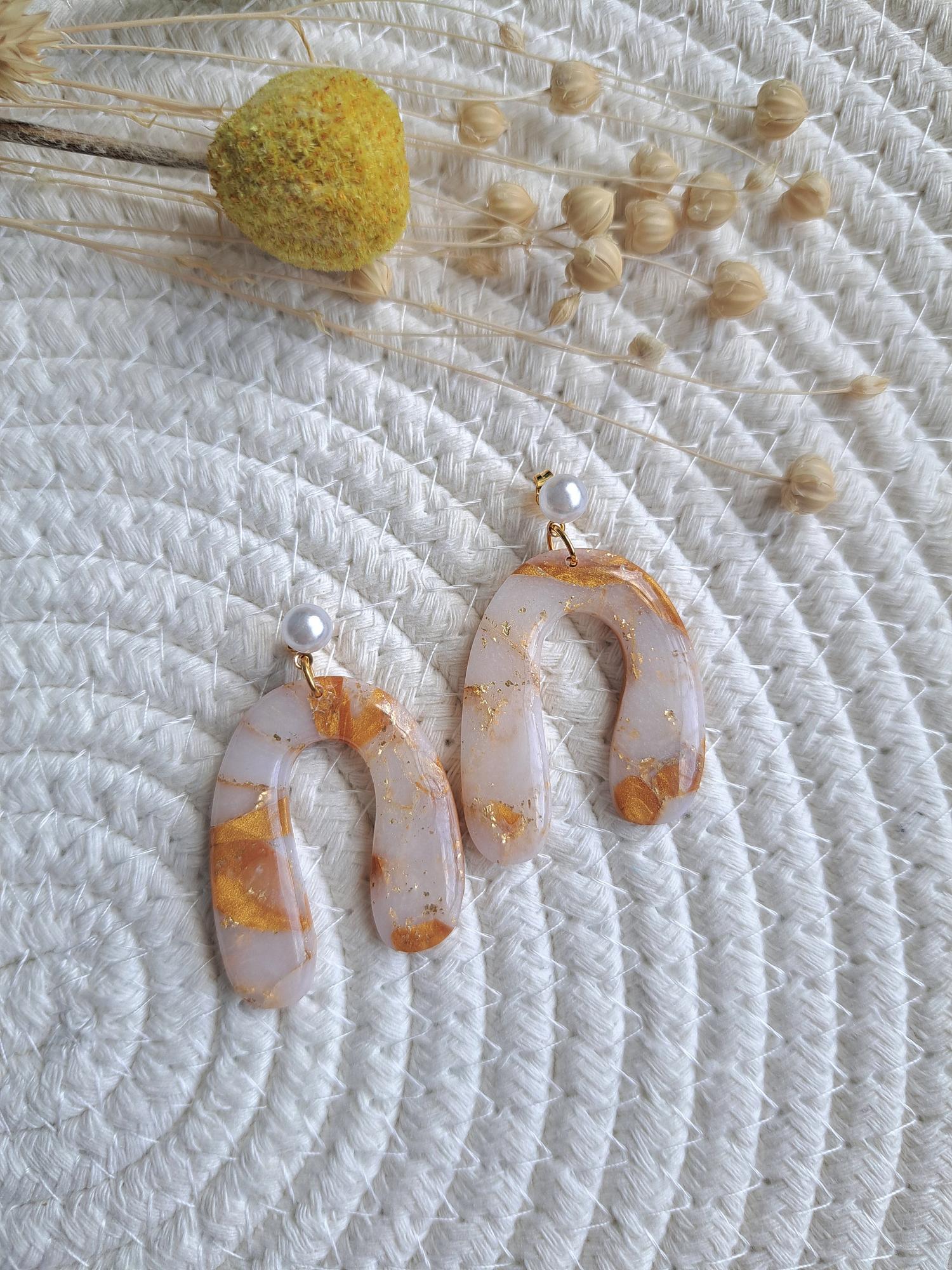Auskarai „Gold Stone“