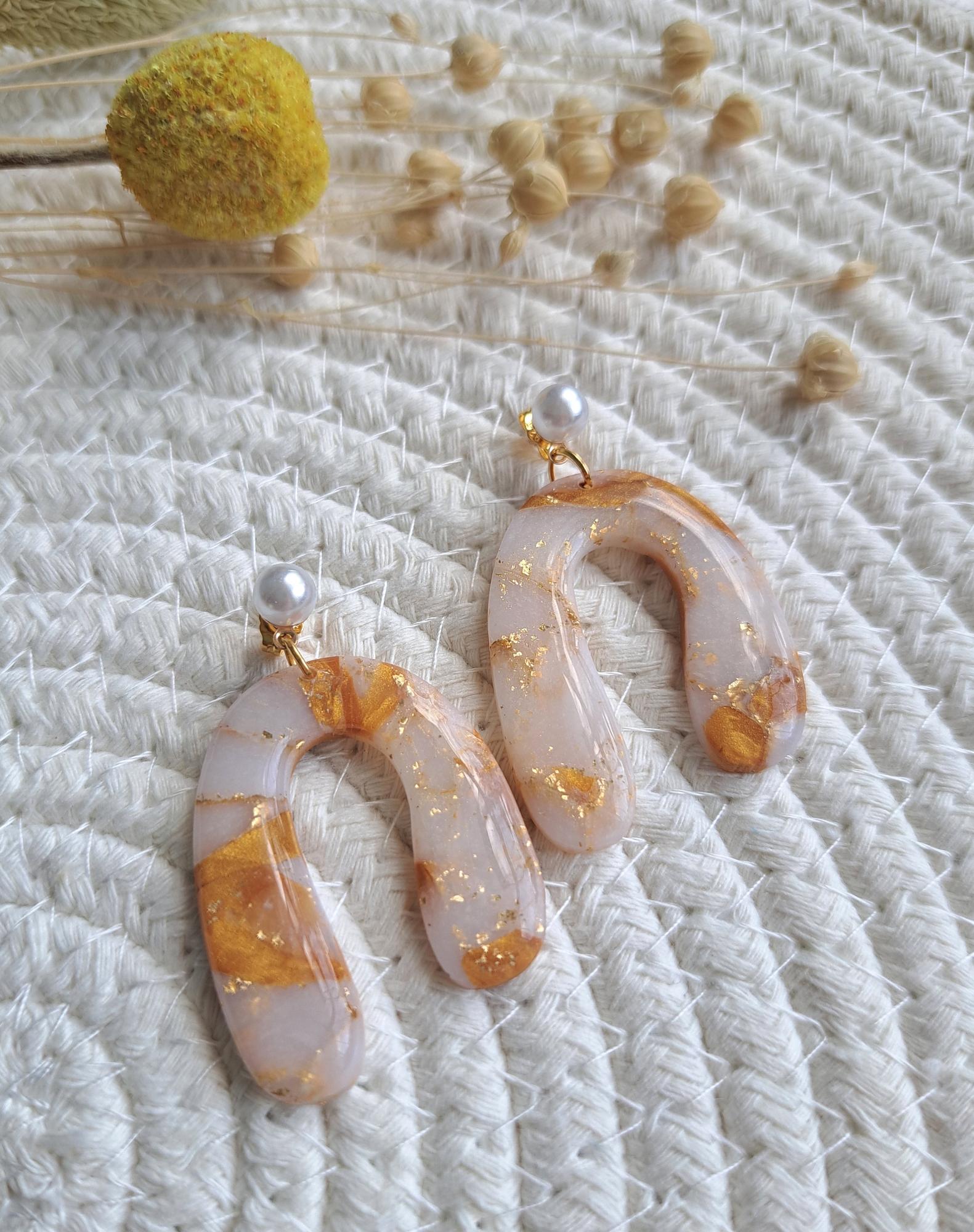 Auskarai „Gold Stone“