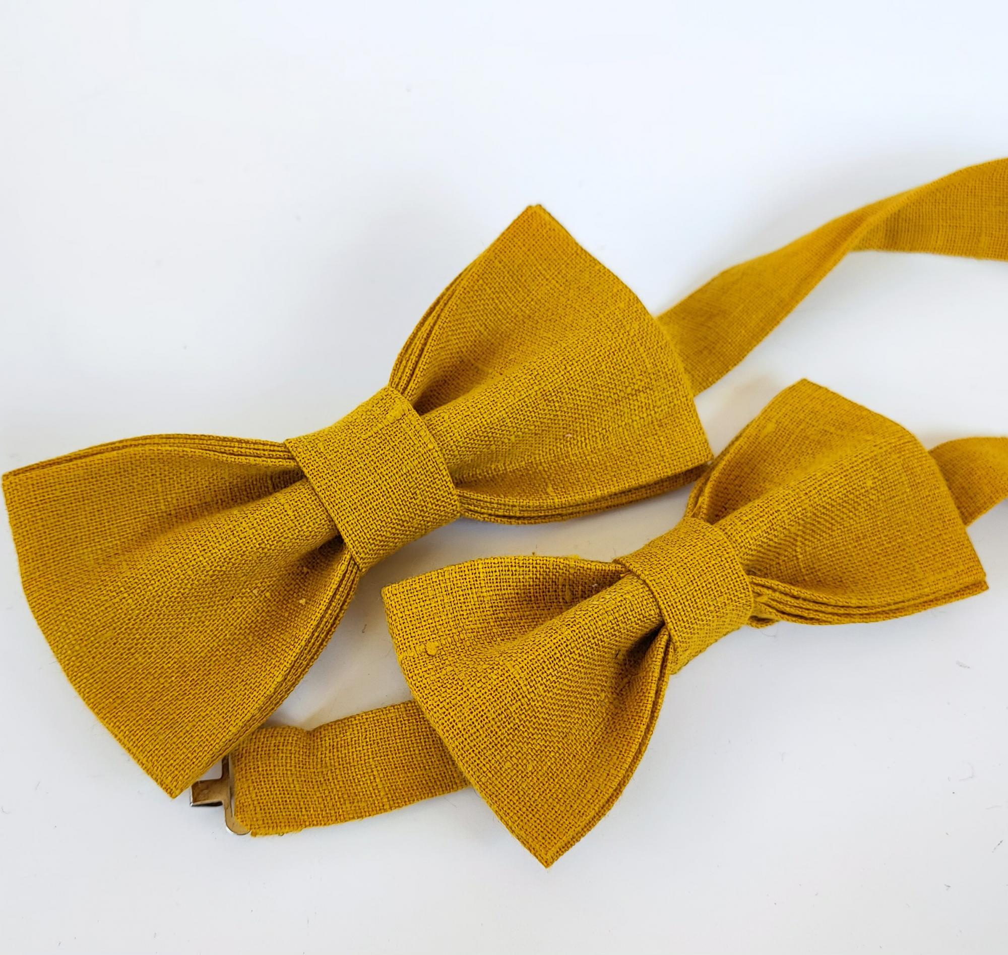 Lininių peteliškių komplektas „Mustard“