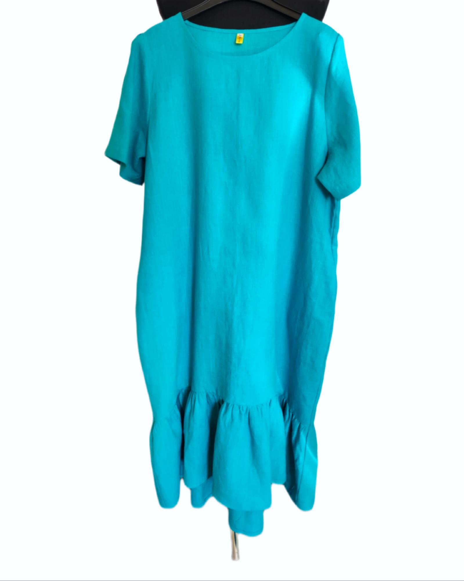 Lininė Suknelė / Stilingi Natūralaus Lino Drabužiai Moterims/ Elegantiškos Didelio Dydžio Suknelės / Plus Size Linen Dress / Lietuviškos Moteriškos Suknelės