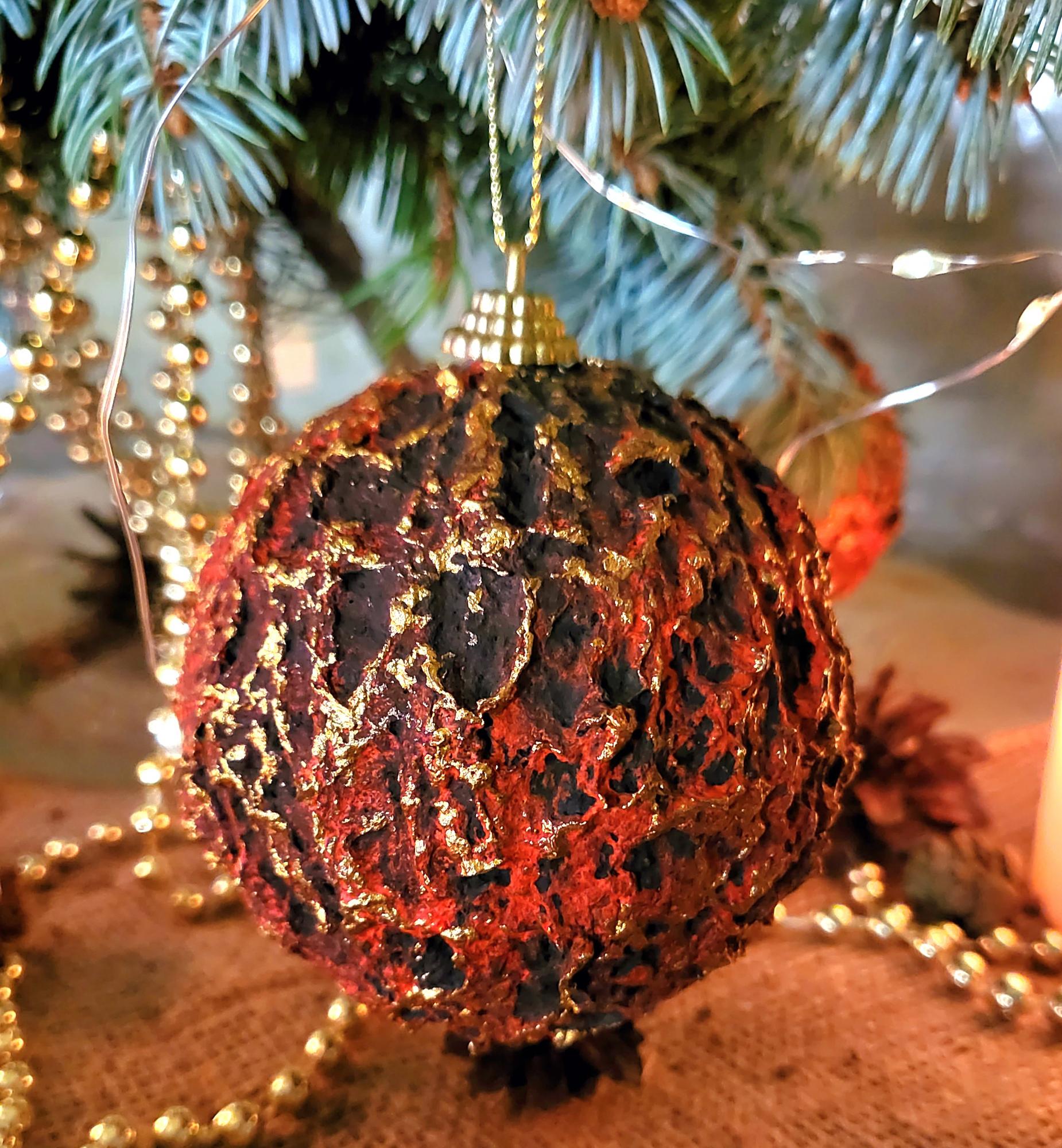 Kalėdų eglutės žaisliukai „Rojo oscuro“ (8 cm) - 6 vnt.
