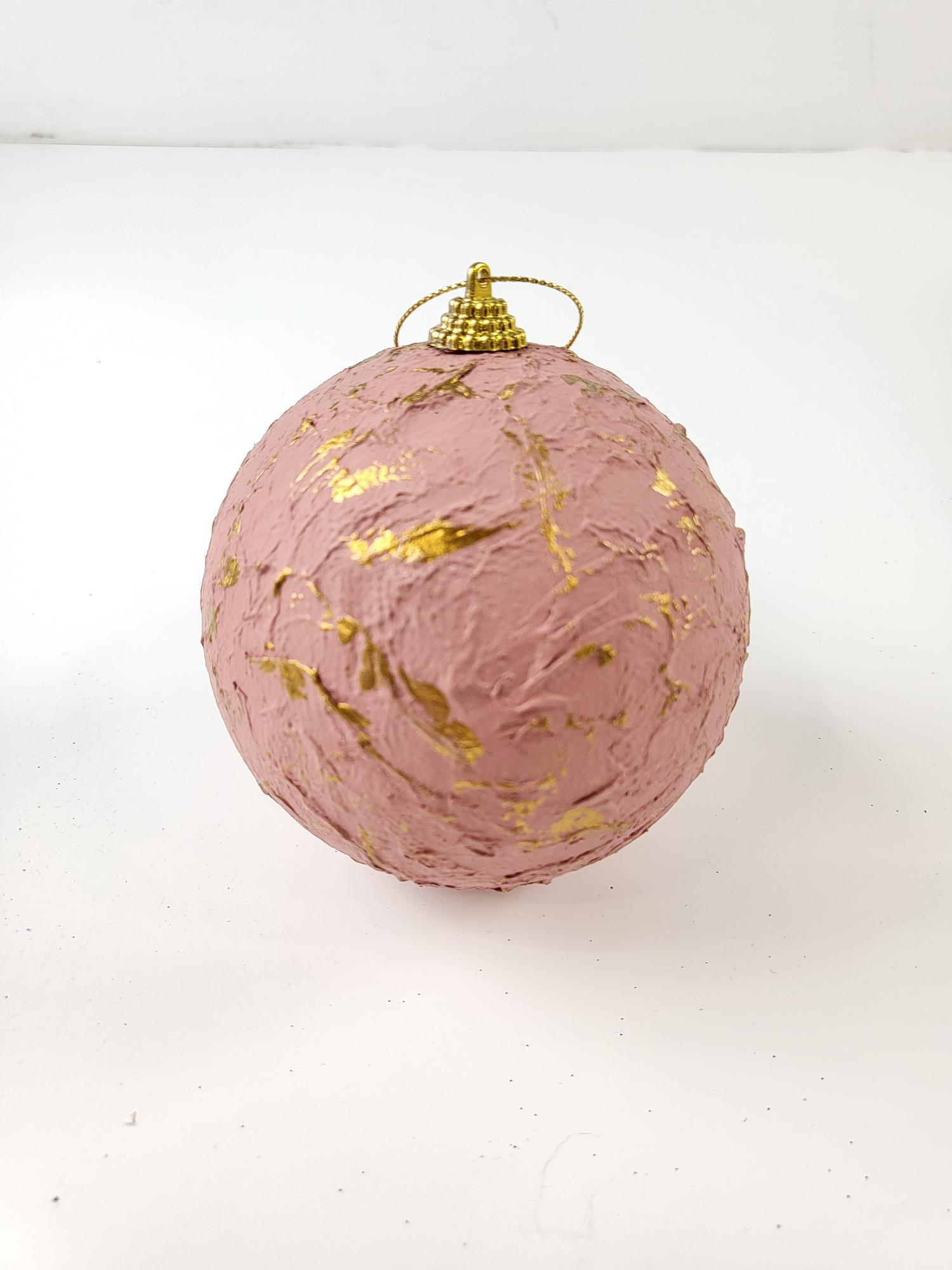 Tamsios sendintos rožės spalvos Kalėdų eglutės žaisliukai „Rosa oscura“ (8 - 10 cm) - 9 vnt.