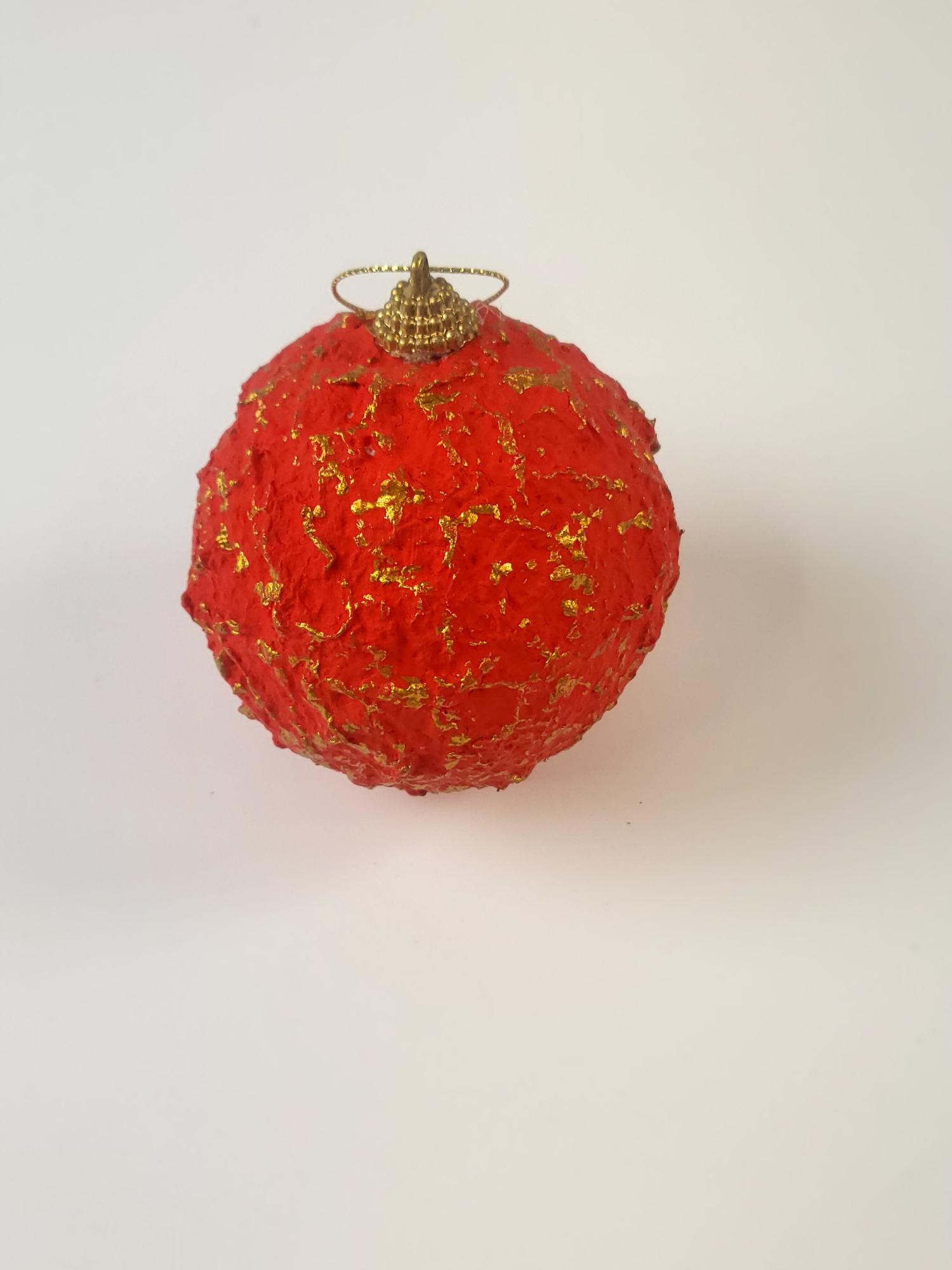 Raudonos spalvos Kalėdų eglutės žaisliukai „Rojo brillante“ (8 cm) - 2 vnt.