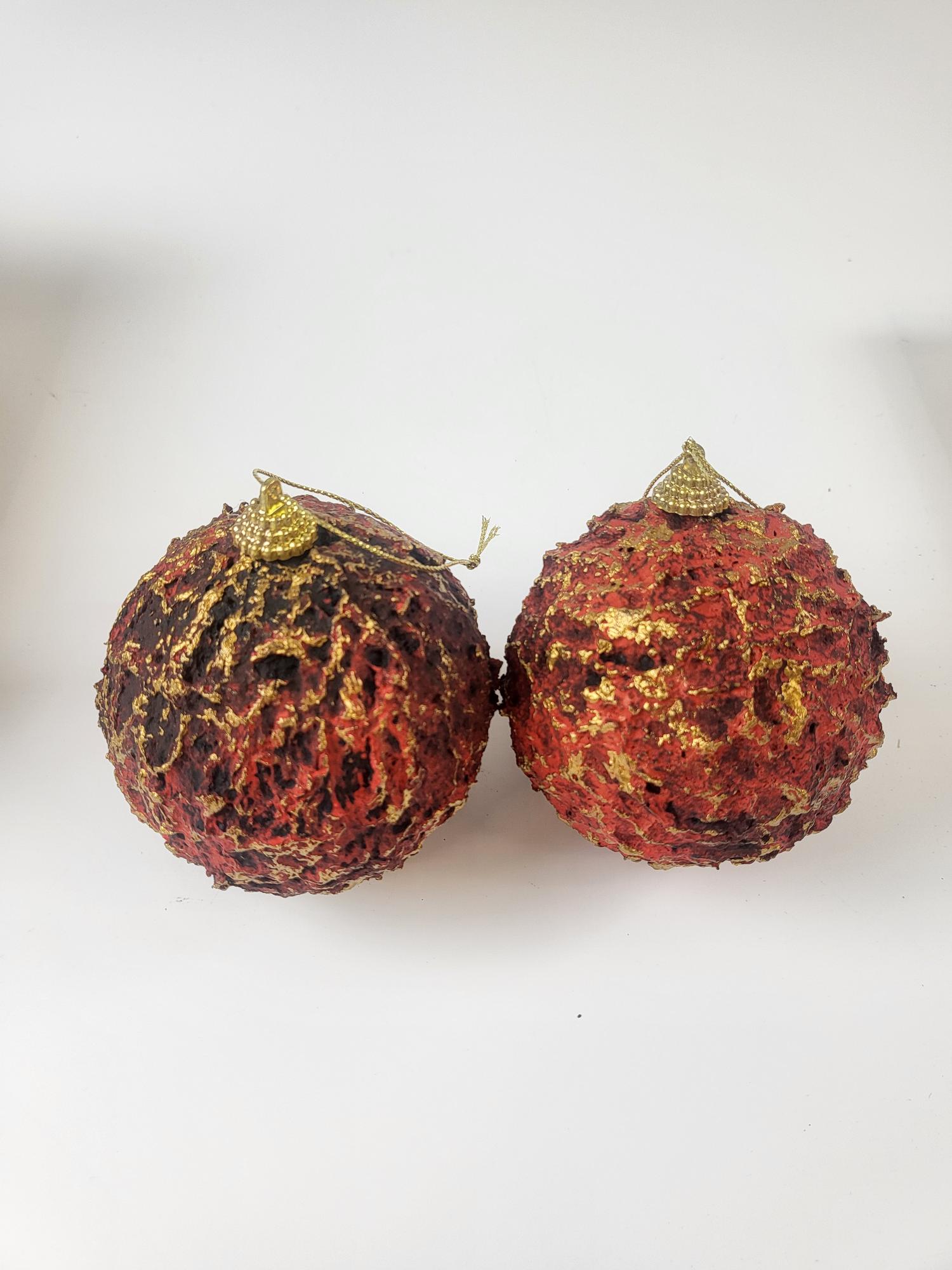 Kalėdų eglutės žaisliukai „Rojo oscuro“ (8 cm) - 2 vnt.