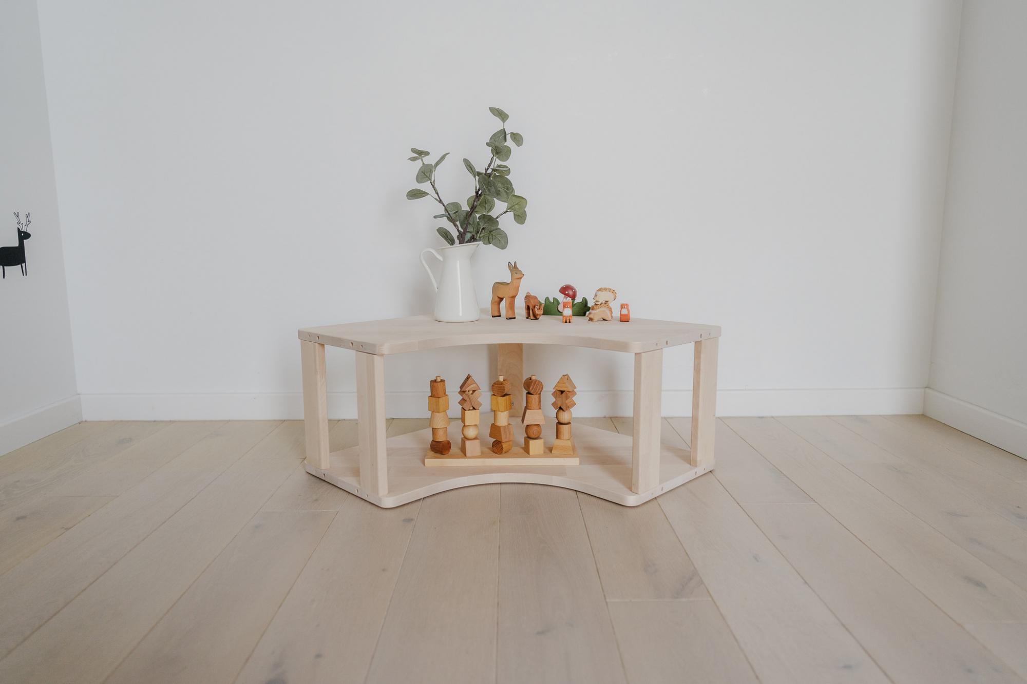 Modulinė Montessori lentyna Kampinė