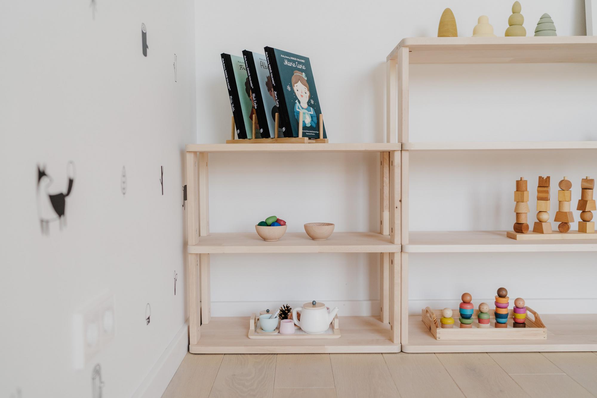 Modulinė Montessori lentyna Tiesi MINI